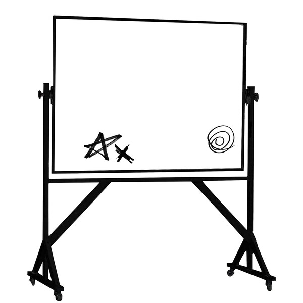 Black Powder Coated Reversible Freestanding Board 36"x48"